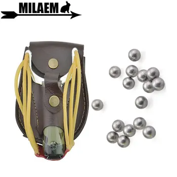 

Archery 3 in 1 Slingshot Catapult +Slingshot Steel Ball ++Slingshot Pouch Target Point Tips Hunting Accessory