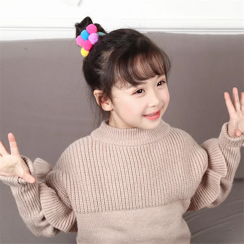 Корейские милые разноцветные резинки для волос для девочек, детские резинки для волос, модная резинка для волос, резинки для волос, резиновые аксессуары для волос