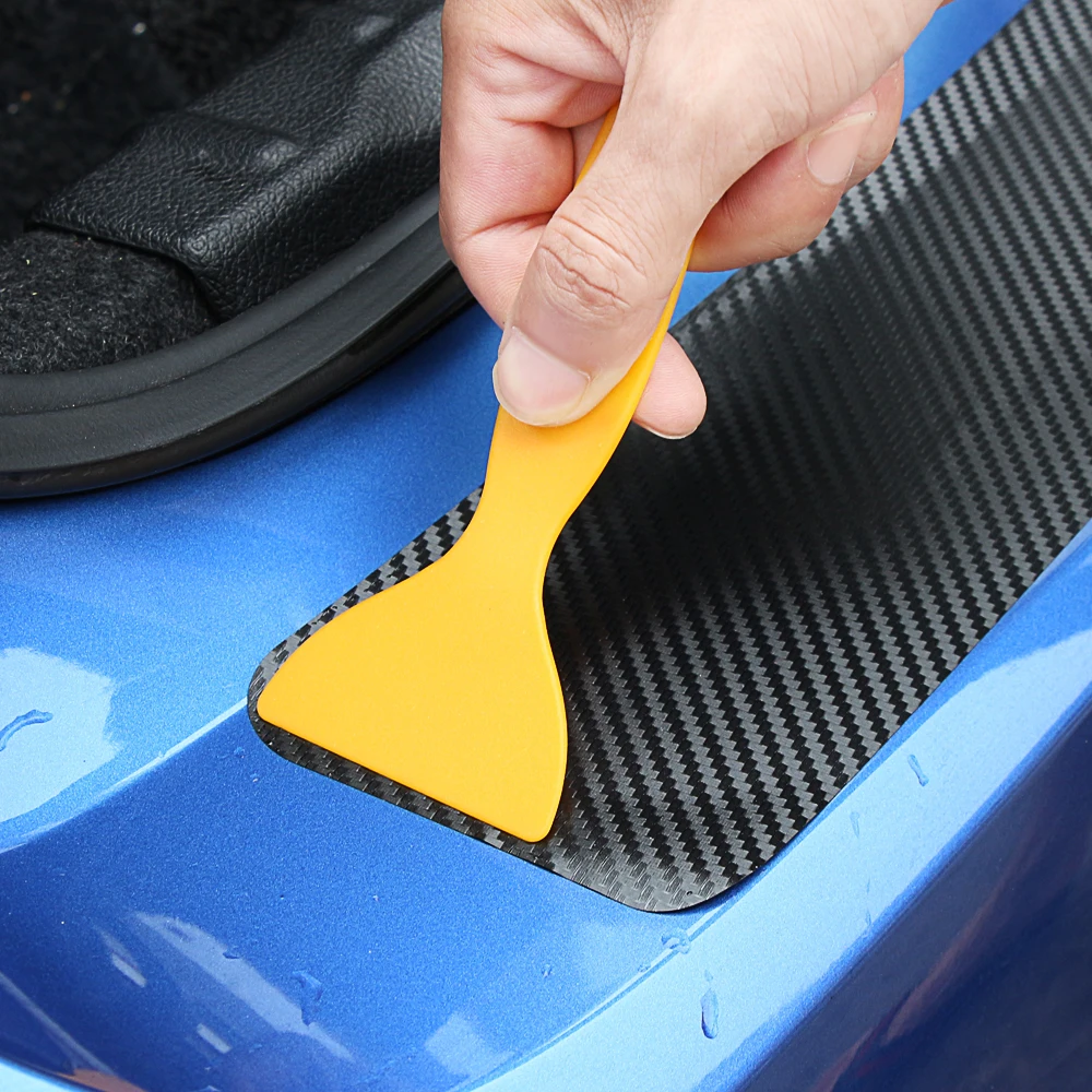 Авто задний бампер багажник хвост губы углеродного волокна защитная наклейка для автомобиля Стайлинг для Chevrolet Cruze 2009-для Ford Focus 2 3