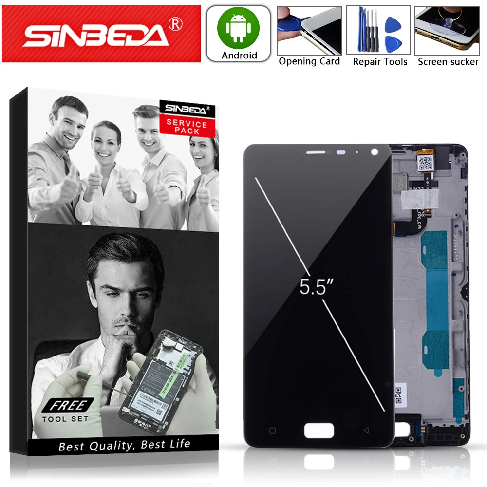 

5.5" Original For Lenovo Vibe P1 LCD Display Touch Screen with Frame Digitizer For LENOVO Vibe P1 Display P1c72 P1a42 P1c58 LCD