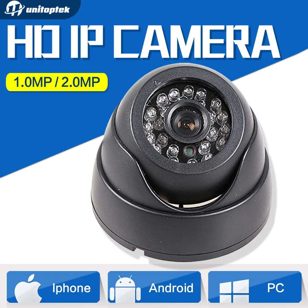  HD 1080P 720P Mini IP Camera Securiy PoE Optional 1.0MP 2MP Network CCTV Dome Camera Onvif P2P Cloud Support iPhone Android View 