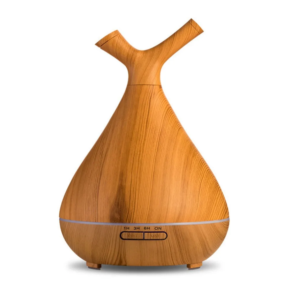 

400ML Mini Wood Grain Humidifier Aroma Essential Oil Diffuser Ultrasonic Air Purifier Mist Maker for Office Home AU/EU/US/UK