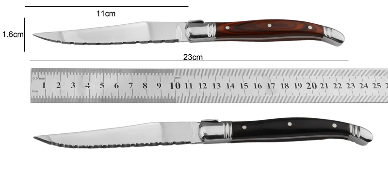 Upspirit нож для стейка из нержавеющей стали Антикоррозийные столовые приборы кухонный нож поварские ножи с деревянной длинной ручкой полировочные столовые приборы инструменты