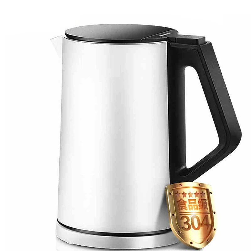 Elegant white seamless liner electric kettle anti hot water bottle 304