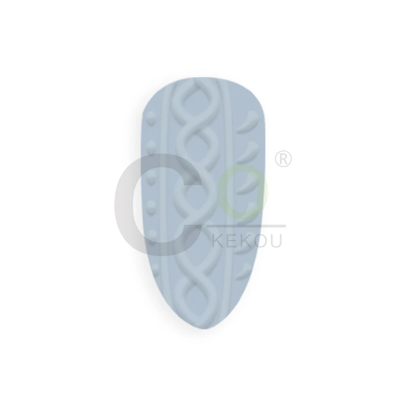 COKEKOU Manicure sweater miniature embossed gel Matte carved gel nail polish gel UV&LED soak-off gel nail polish false nail