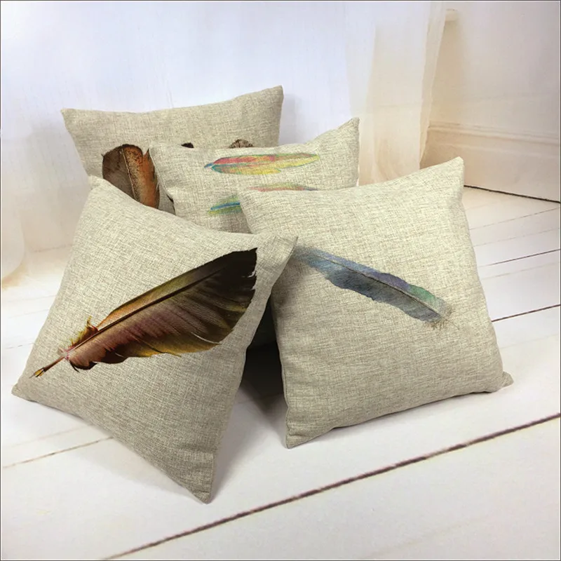 45 cm*45 cm Decorative Cushion Covers Peacock Feathers 4 Styles Sofa