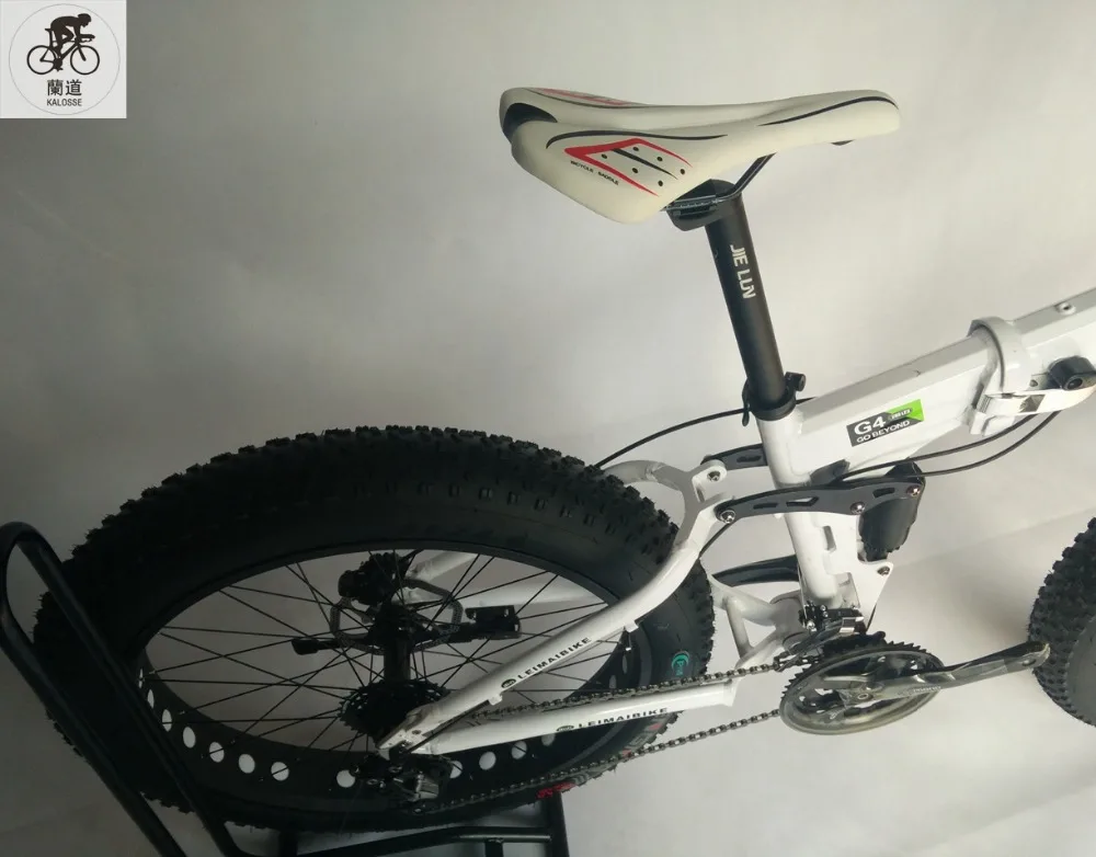 Discount Kalosse M4000 26*4.0 tires Snow mountain bicycle 27 Speed folding Beach bike Hydraulic brakes 26er 15 Discount Kalosse M4000 26*4.0 tires Snow mountain bicycle 27 Speed folding Beach bike Hydraulic brakes 26er 15