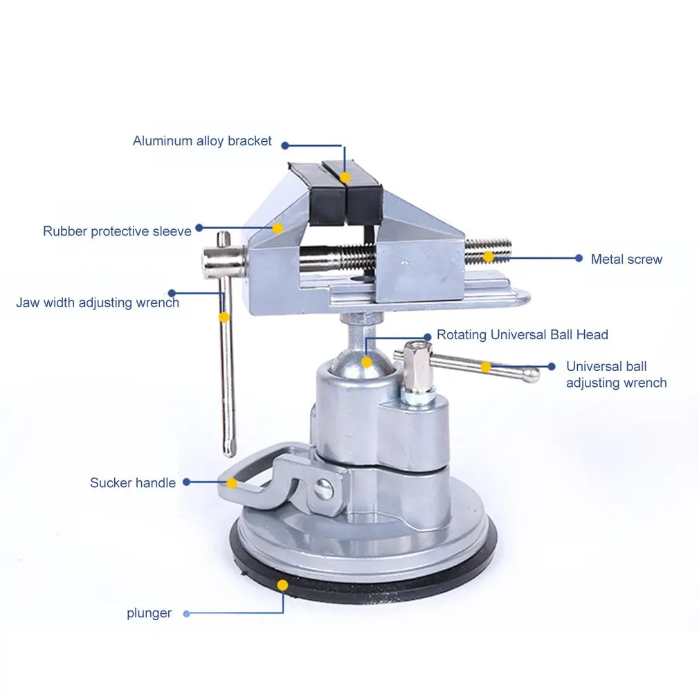 Миниатюрные настольные тиски с поворотом на 180 градусов, плоскогубцы на присоске, Настольный зажим для рукоделия, инструменты для ремонта