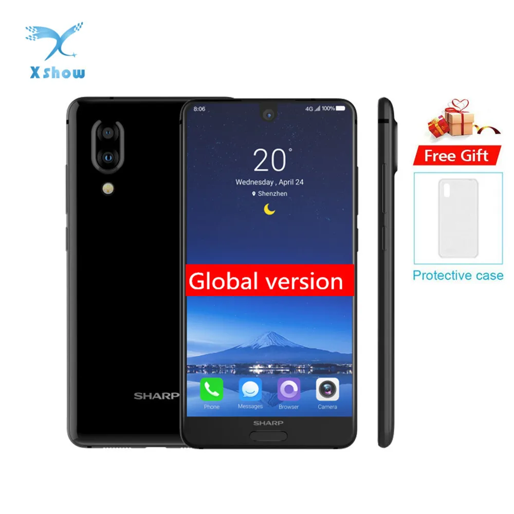 Глобальная версия SHARP AQUOS C10 S2 смартфон 4 Гб + 64 face ID 5 &quotFHD безрамочный экран с