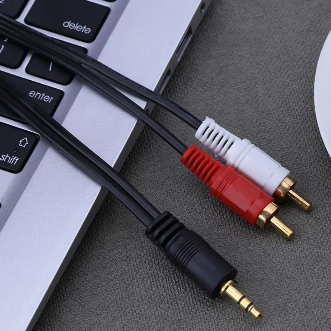 Мини штекер 3 5 мм на 2 RCA штекера музыкальный стерео аудио адаптер кабель шнур AUX