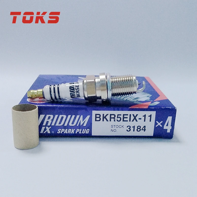 

TOKS 4pcs BKR5EIX-11 3184 New Iridium IX Spark Plug for Toyota Hyundai Kia Nissan Mazda Suzuki Acura Chevrolet Mercedes-Benz