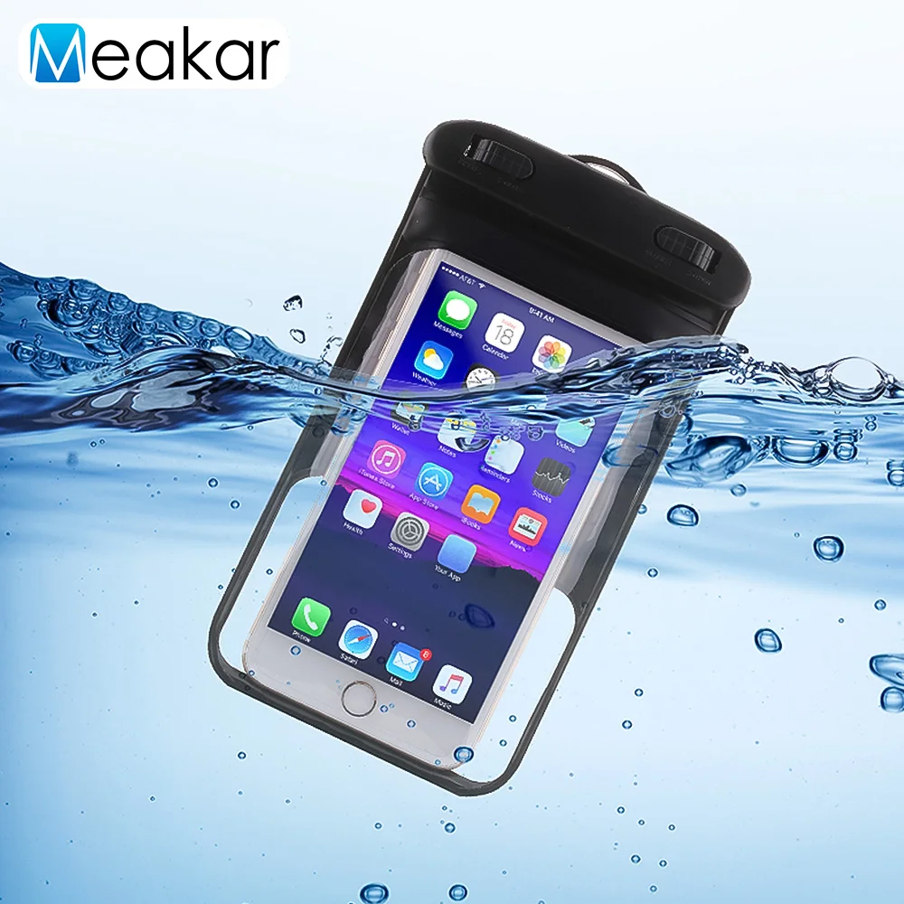 

5.5 inch Waterproof Phone Case For Mobile Phone Bag Cover Clear PVC Sealed Underwater Swimming Case