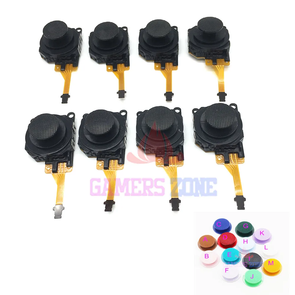 

10pcs For PSP 3001 PSP 3000 Black Red Green Colorful Analog Joystick Button Replacement Part