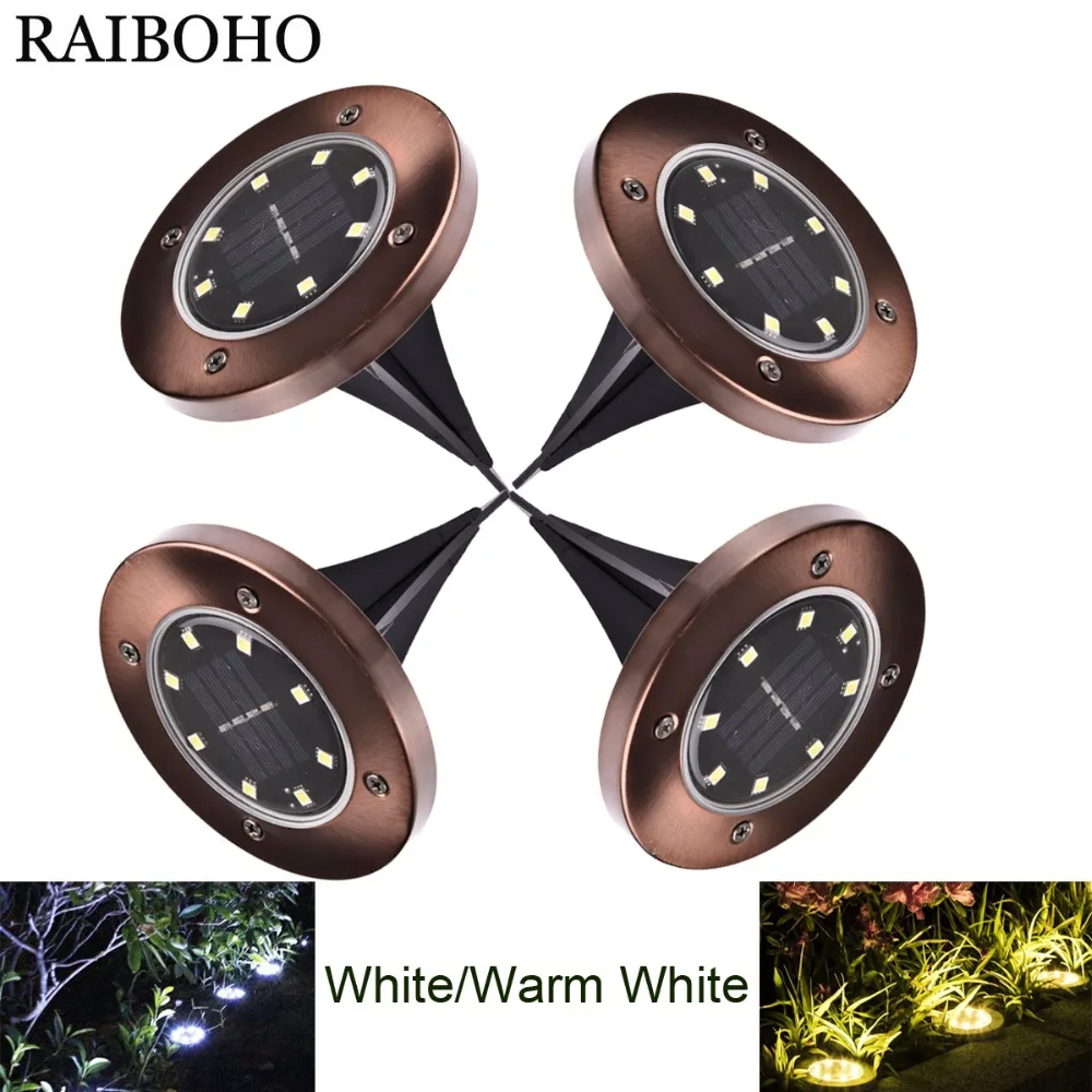 Goede 4 stks partij 8LED Solar Light Waterdicht Outdoor Solar Power Grond Gazon Licht Begraven Lamp Path Way Tuin Decking Yard Lampen