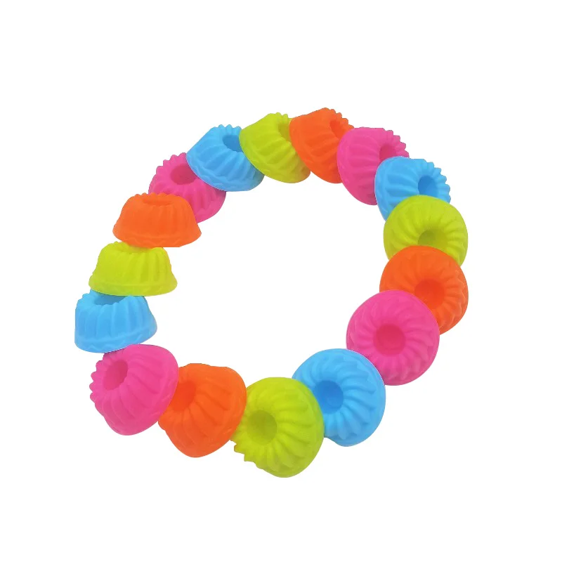 

UPORS 6Pcs/Lot Muffin Cupcake Paper Cups Pumpkin Cake Cup Round Shape Silicone Mold Baking Tools Pastry Cake Decorating Moulds