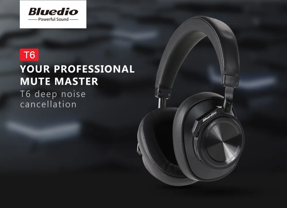 Bluedio T6 активные наушники с шумоподавлением Беспроводная bluetooth-гарнитура с микрофоном для телефонов и музыки