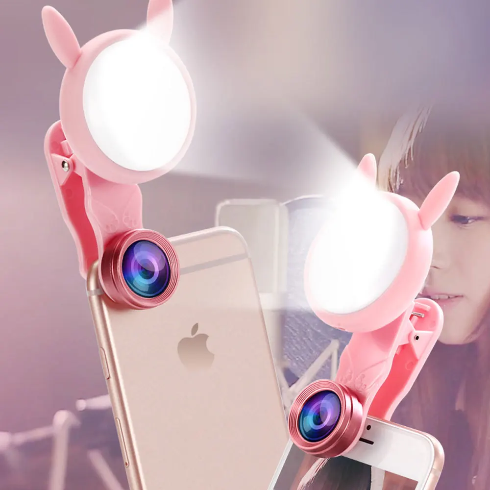

Flash Light For Phone Portable Selfie Ring Flash Led Fill Light Lamp Camera Photography Video Spotlight Adjustable Selfie 24 LED