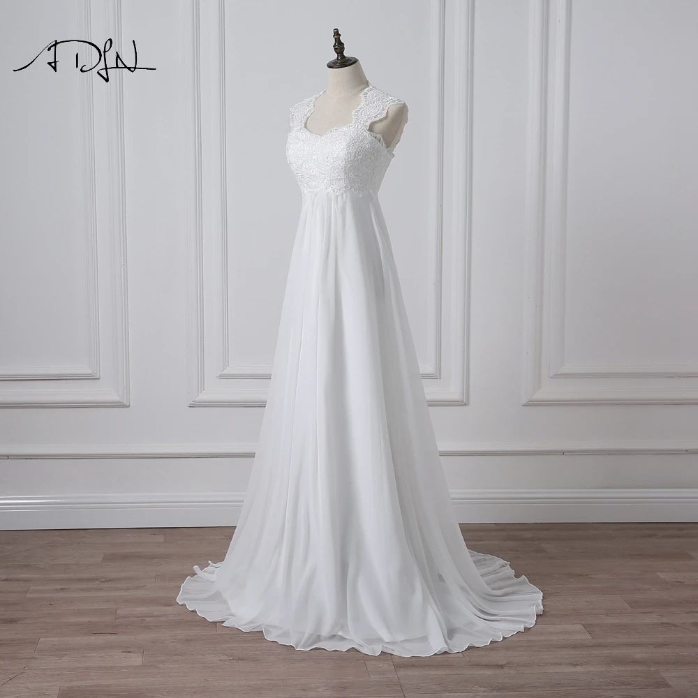 ADLN Maternity Empire Wedding Dress Customized White/Ivory Chiffon Bridal Gown for Pregnant Woman Plus Size Robe de Mariee 3