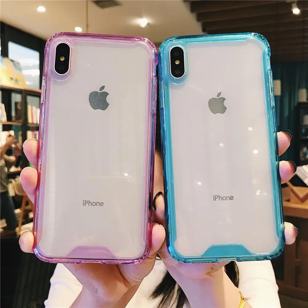 

Fashion Anti-knock Shockproof Case for iphone X XR XS Max Transparent soft TPU case for iphone 6 6s 7 8 7plus Protective shell