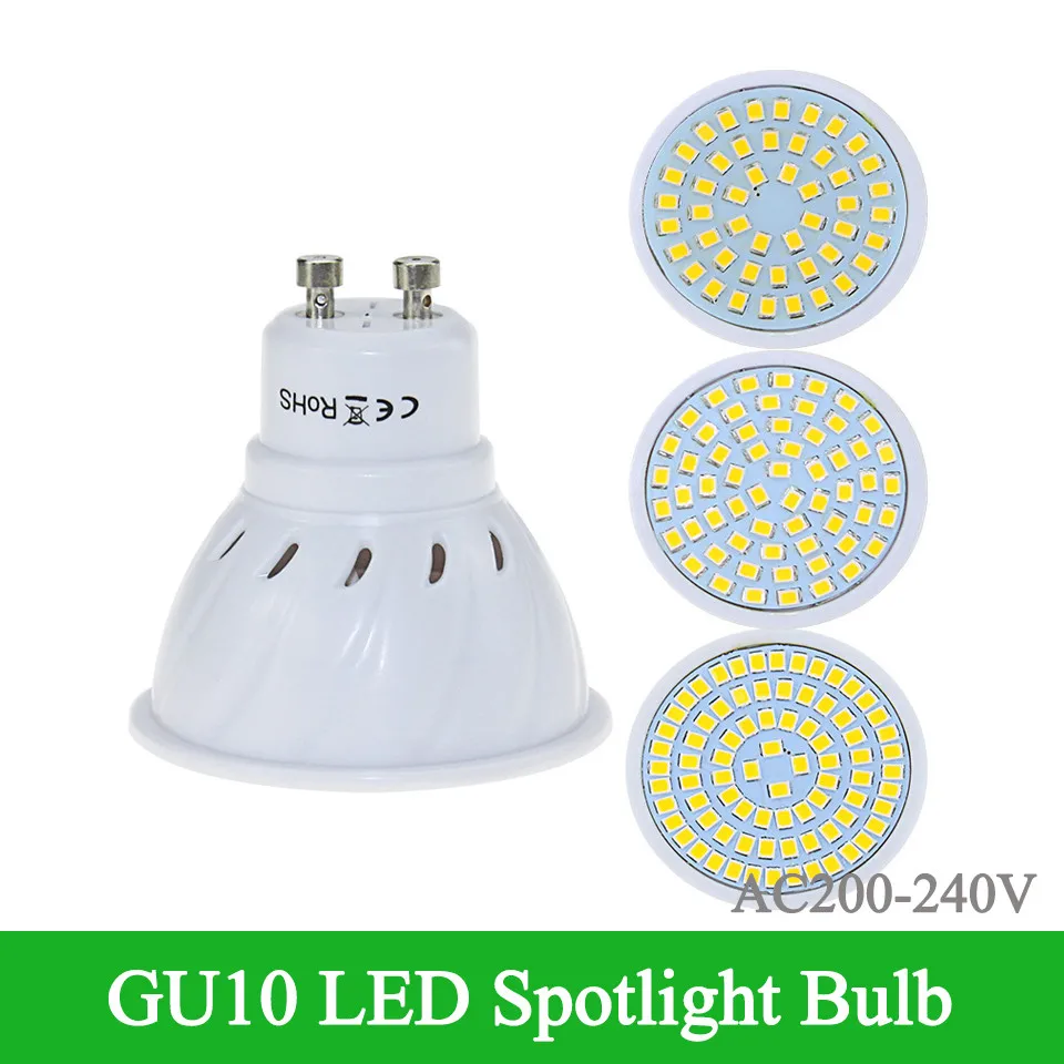 Bombillas Led E27 GU10 MR16 LED Spotlight SMD 2835 48led 60led 80led Lampada Lamp Kitchen Hotel Bedroom Lighting Lampara 220V
