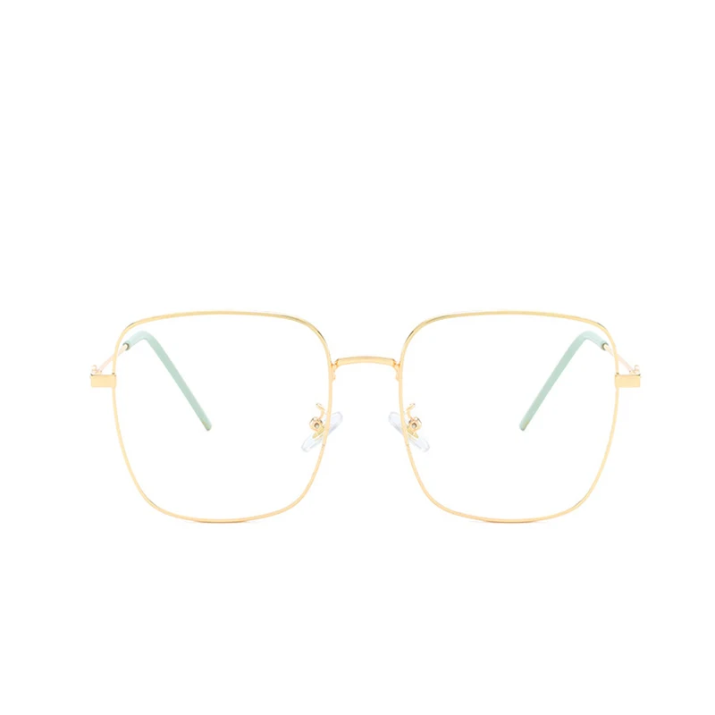 3 Korean version of the female anti-Blu-ray retro flat mirror temperament square glasses frame wild trend glasses frame - Цвет линз: 3