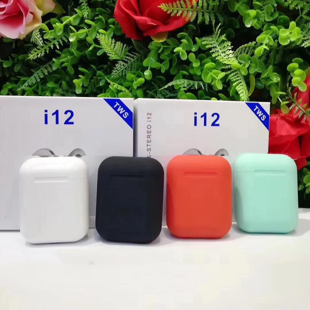 

New hot 12 tws Pop Up Bluetooth Earphones Wireless Touch Control Earbuds Headset i12tws not 1:1 replica i30 tws i20 i10 i30tws