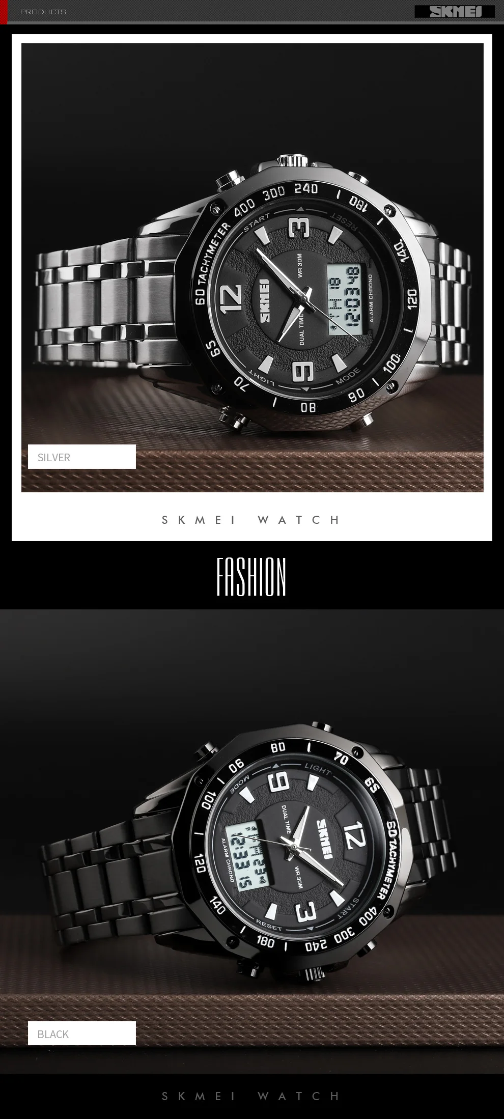 SKMEI 1504 Sport Men Digital Wristwatches Double Time Display Business  Waterproof Luminous Silver/Black Colors Relogio Masculino - AliExpress  Watches
