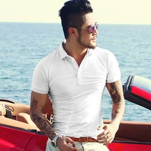 Новая мужская бамбуковая хлопковая рубашка поло с коротким рукавом, Мужская однотонная Высококачественная Летняя Повседневная рубашка поло, Мужская модная новая рубашка поло