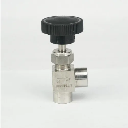 

1/4" NPT Female Elbow Needle Valve 304 Stainless Steel Flow Control