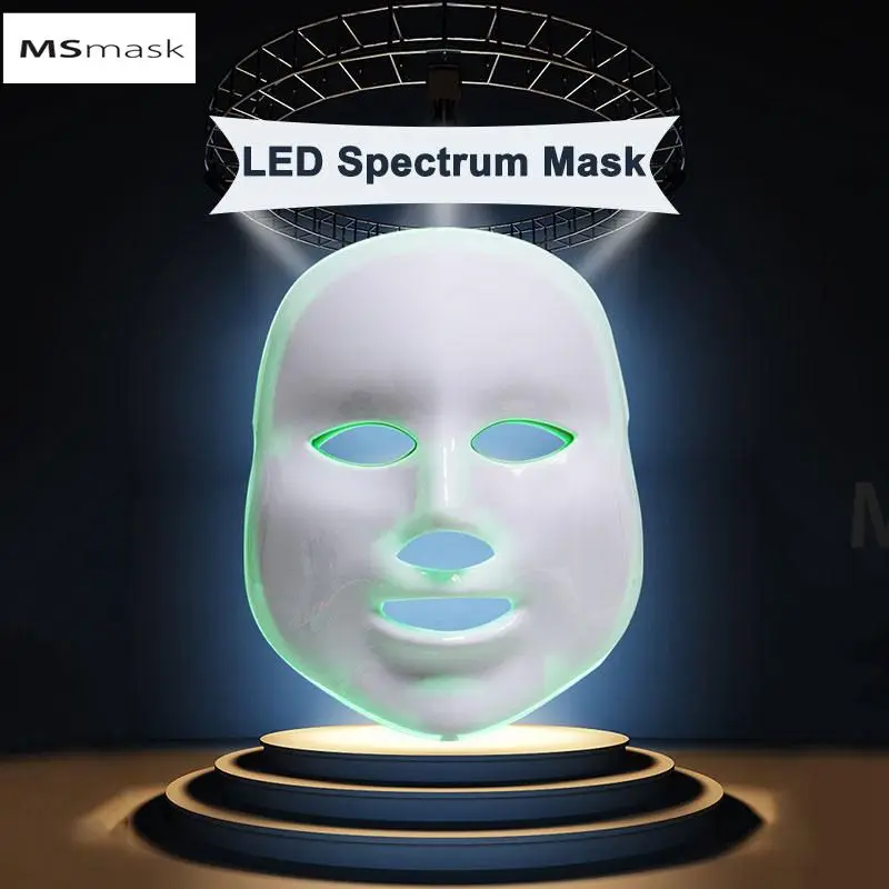 

MSmask 7 Colors LED Photon Therapy Device Face Skin Anti-Aging Beauty Facial Beauty Instrument