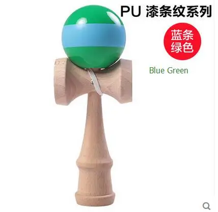 Высококачественная игрушка кендама Мячи игрушки трещины резиновые jumbo kendama игрушки для детей Япония спортивные игрушки - Цвет: Blue Green