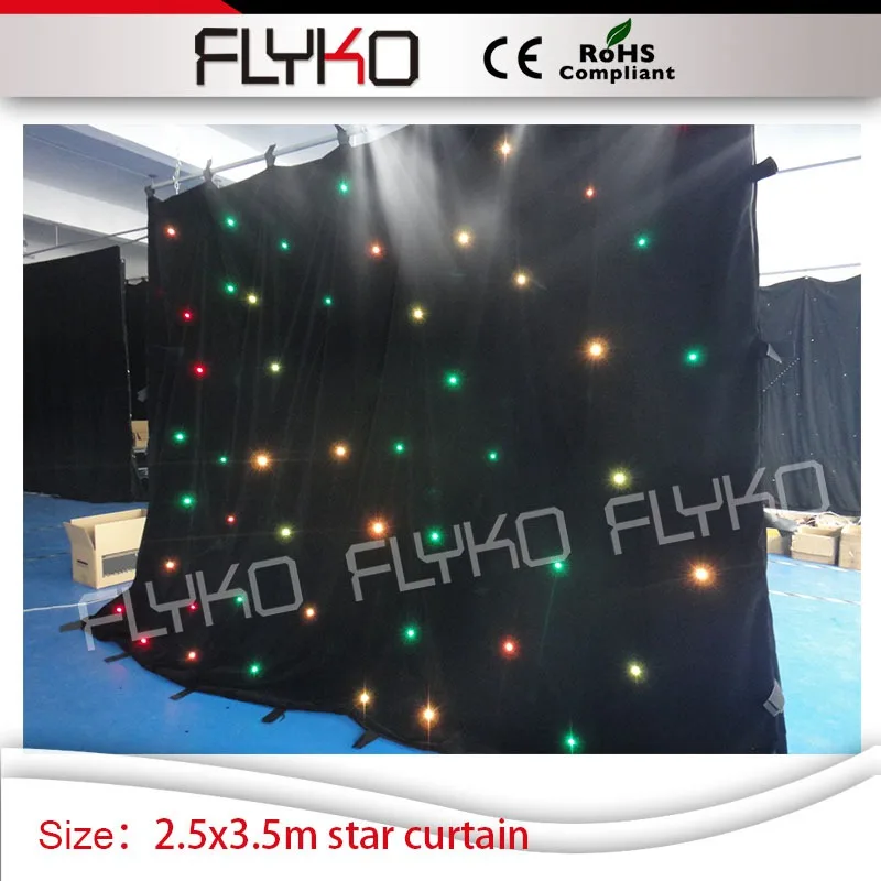 

RGB 3in1 star curtain 2.5m high by 3.5m width stage decoration light LED flexible soft led curtain