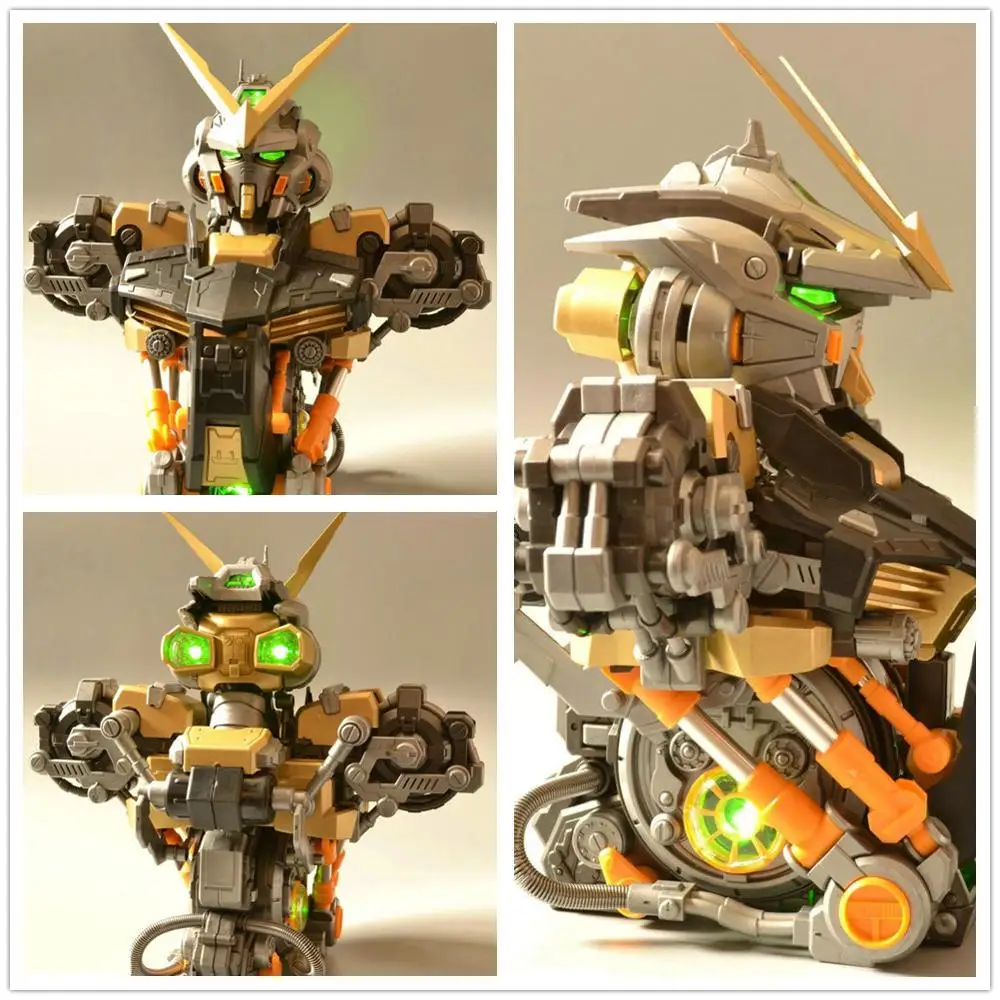 Mk Motorking Model 1 35 Mbf P01 Astray Gold Frame Gundam Bust Head With Led Action Figures Aliexpress