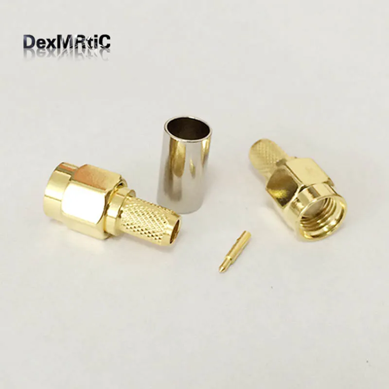 1 шт. Новый обжим SMA штекер RF коаксиальный разъем для LMR195 RG58 кабель прямой