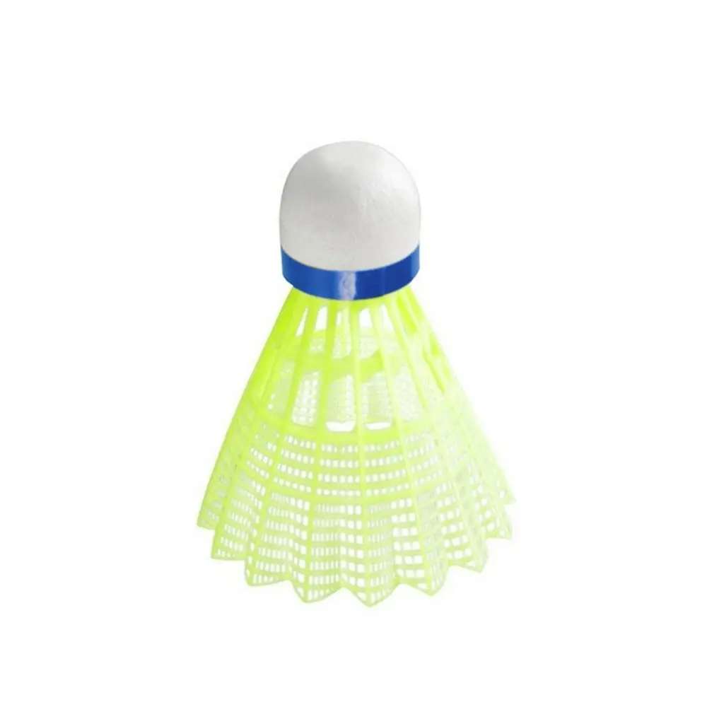 Super Durable And Light Plastic Yellow Nylon Badminton Ball Training