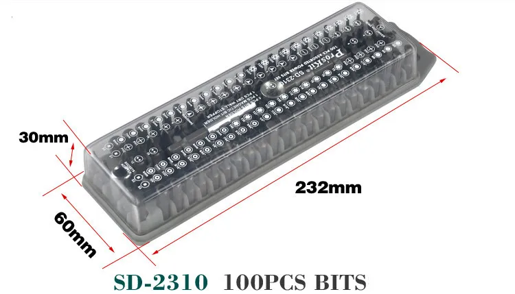 Прецизионные SD-2310, 100 шт. Набор битов, Многофункциональные Наборы отверток, наборы для ремонта TooIs, ручные TooIs для обслуживания EIectricaI