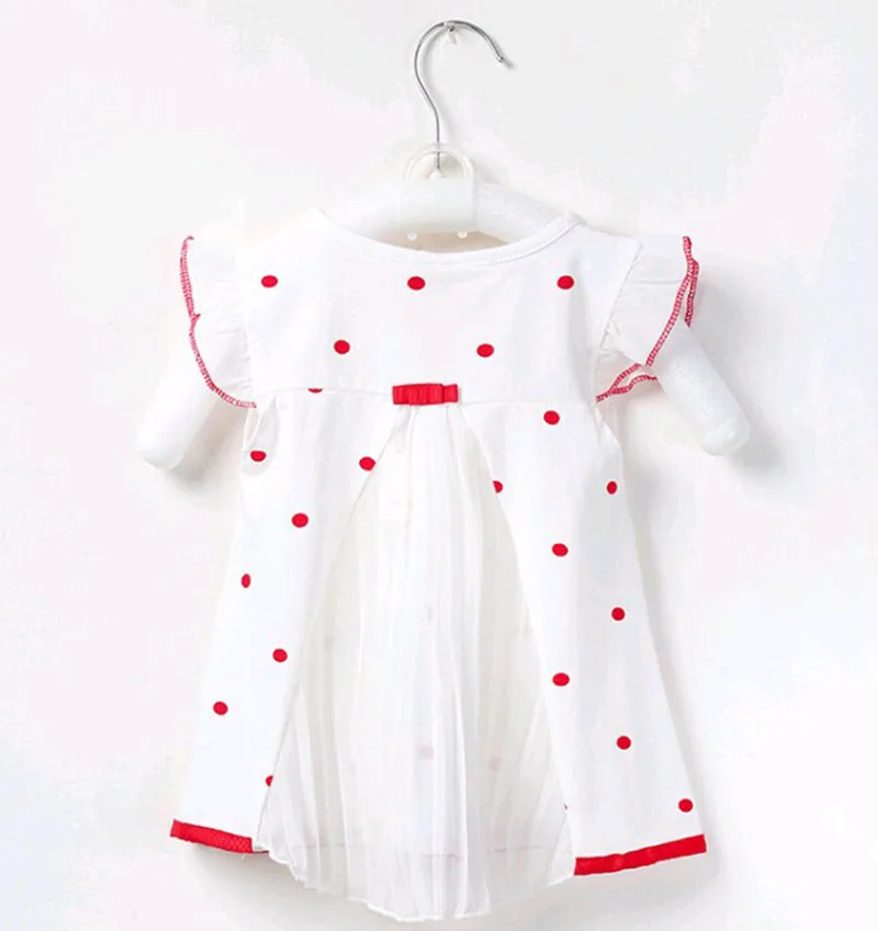 Baby girl dress 1st birthday princess dress vestidos baby girl clothes dresses newborn dresses dot flower kids t-shirt cotton (2)