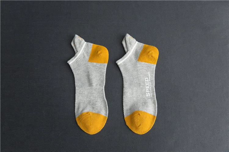 CH6015-Light Gray Цветные подходящие мужские носки, модные спортивные мужские носки, хлопковые носки с рисунками, 1 пара, дышащие сетчатые носки - Цвет: CH6015-Light Gray