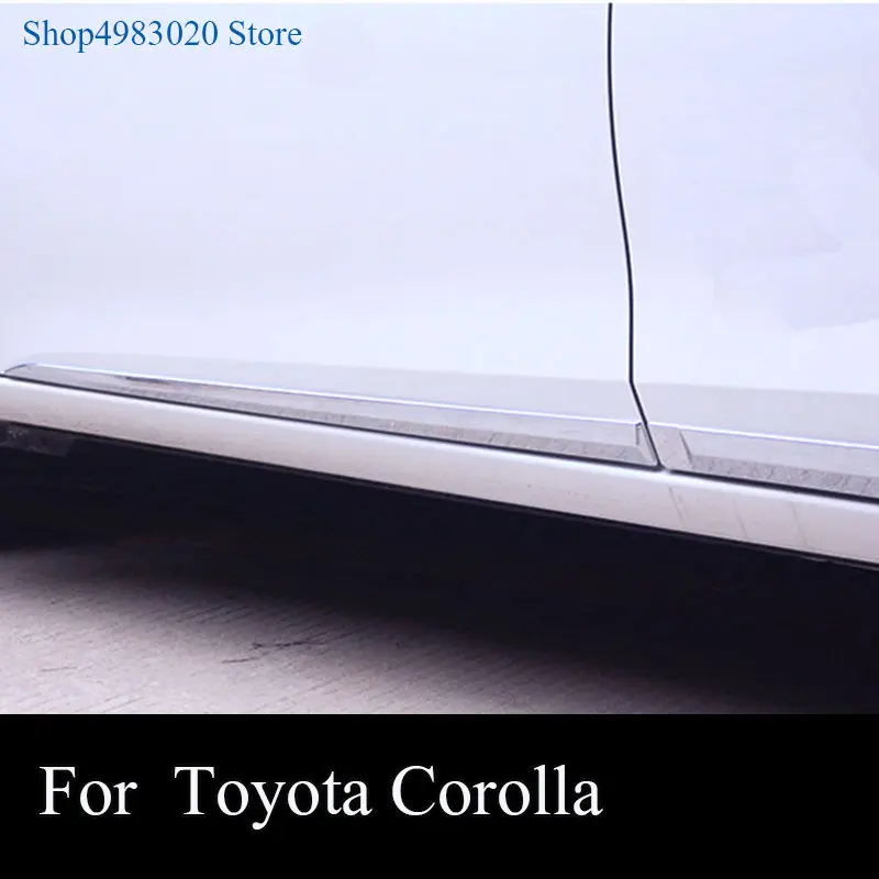 4 шт. хромированные СВЕТОДИОДНЫЕ ленты из нержавеющей стали для Toyota Corolla Altis 2014 2015
