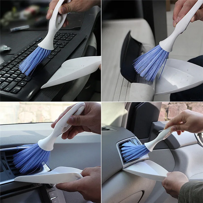 Mini cepillo de limpieza de plástico para el salpicadero del coche, teclado y toma de aire, cepillo para el reposabrazos 51815