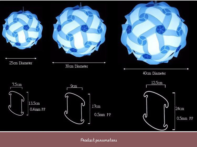 DIY сборка IQ абажур неправильный Сферический Диаметр 25 см лампа покрывает лепесток комбинация защита, украшение абажур