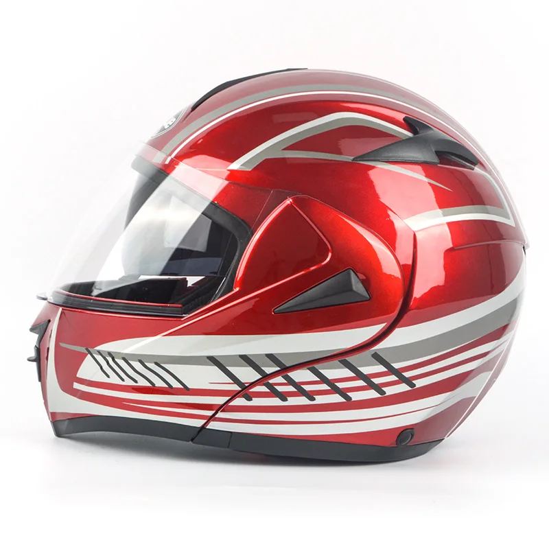 Добродетель флип гоночный шлем модульный с двойными линзами мотоциклетный шлем полный безопасный шлем Casco мотоциклетный шлем s m l xl - Цвет: 22