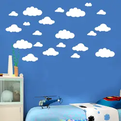 31 шт./компл. DIY Большие облака 4-10 дюймов стены Стикеры Съемные Виниловые Наклейки на стены Детская комната украшения дома Книги по искусству