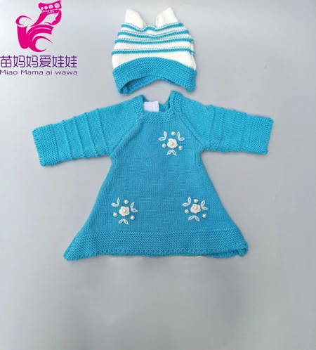 Кукольная одежда для новорожденных 43 см кукла вязаное платье шарф для 18 дюймов девочка кукла зимние аксессуары для кукольной одежды - Цвет: P