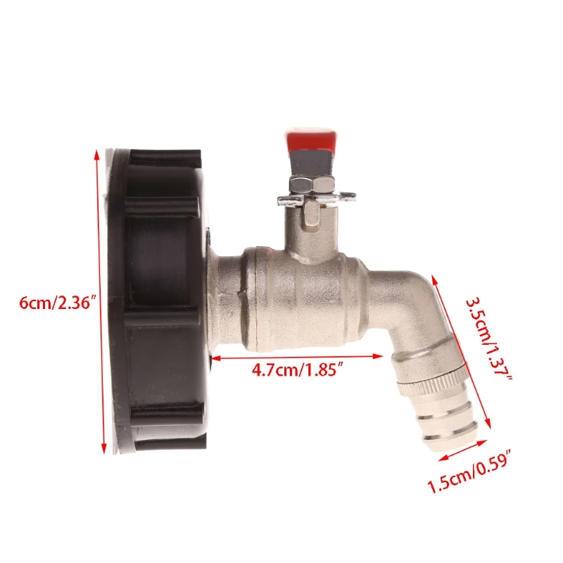 IBC Tote бак пищевой дренажный адаптер 2,3" грубая резьба до 3/4" латунный шланг кран клапан