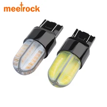 Meetrock 2 pcs new super bright 360 degrees cob silica gel T20 W21 5W 7443 LED