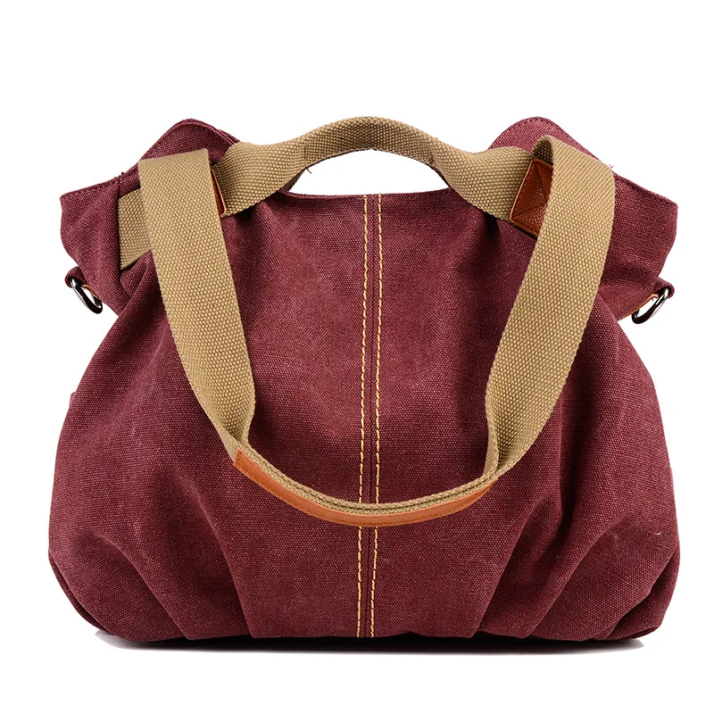 Women Handbag Soft Canvas Crossbody Bag Large Satchel Purse Vintage Travel Shoulder Bag Fashion ...