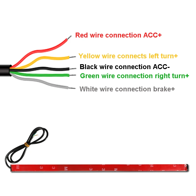 YCCPAUTO двойной Цвет Светодиодные ленты светильник s Водонепроницаемый течет Автомобильная лампочка сигнала поворота Стоп-сигнал светильник бар красный+ желтый 22/32 см 12V