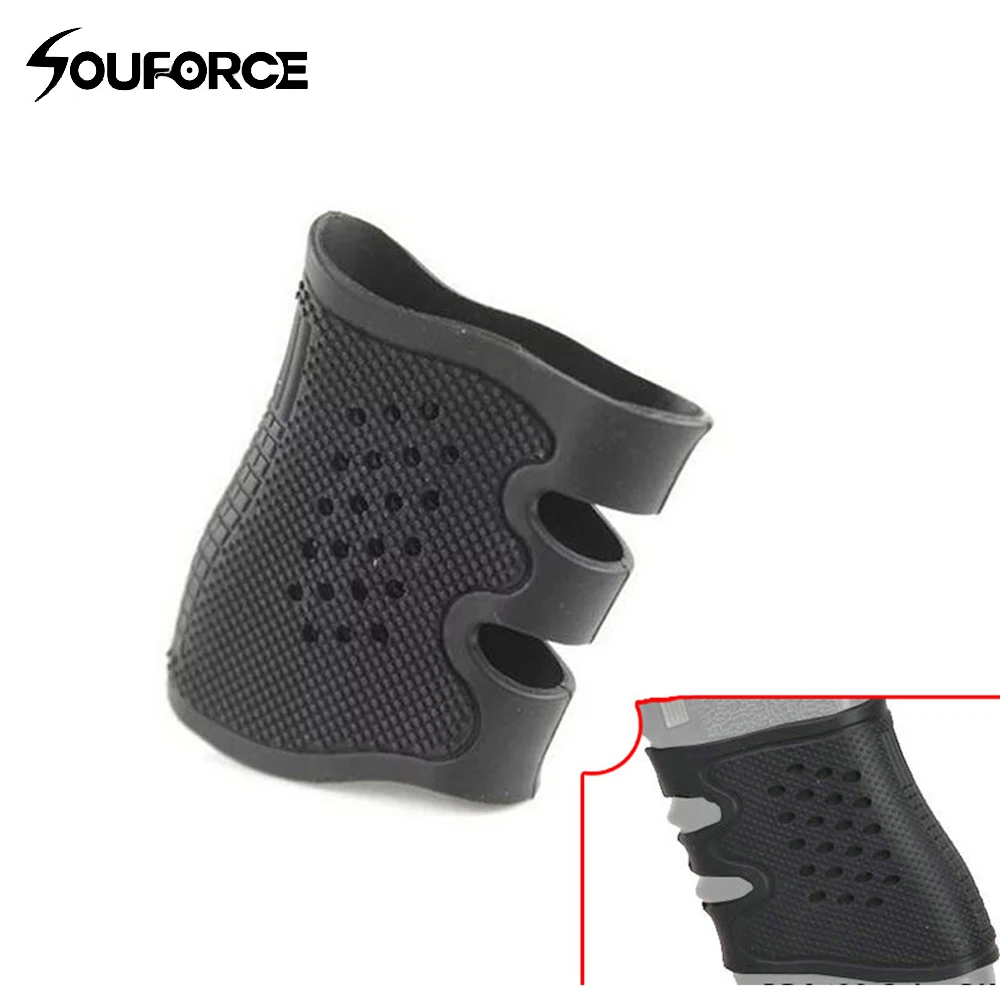 

Rubber Pistol Anti Slip Grip Cover for Glock Series USP T12 CZ75 Most Handguns of Gun Accessory for Hunting