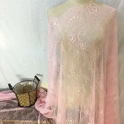 3 м/лот, 16 цветов, ширина 150 см, высокое качество, белый жаккард, ресницы, кружевная ткань, сделай сам, ремесло, свадебное платье, одежда, кружевные аксессуары - Цвет: Pink